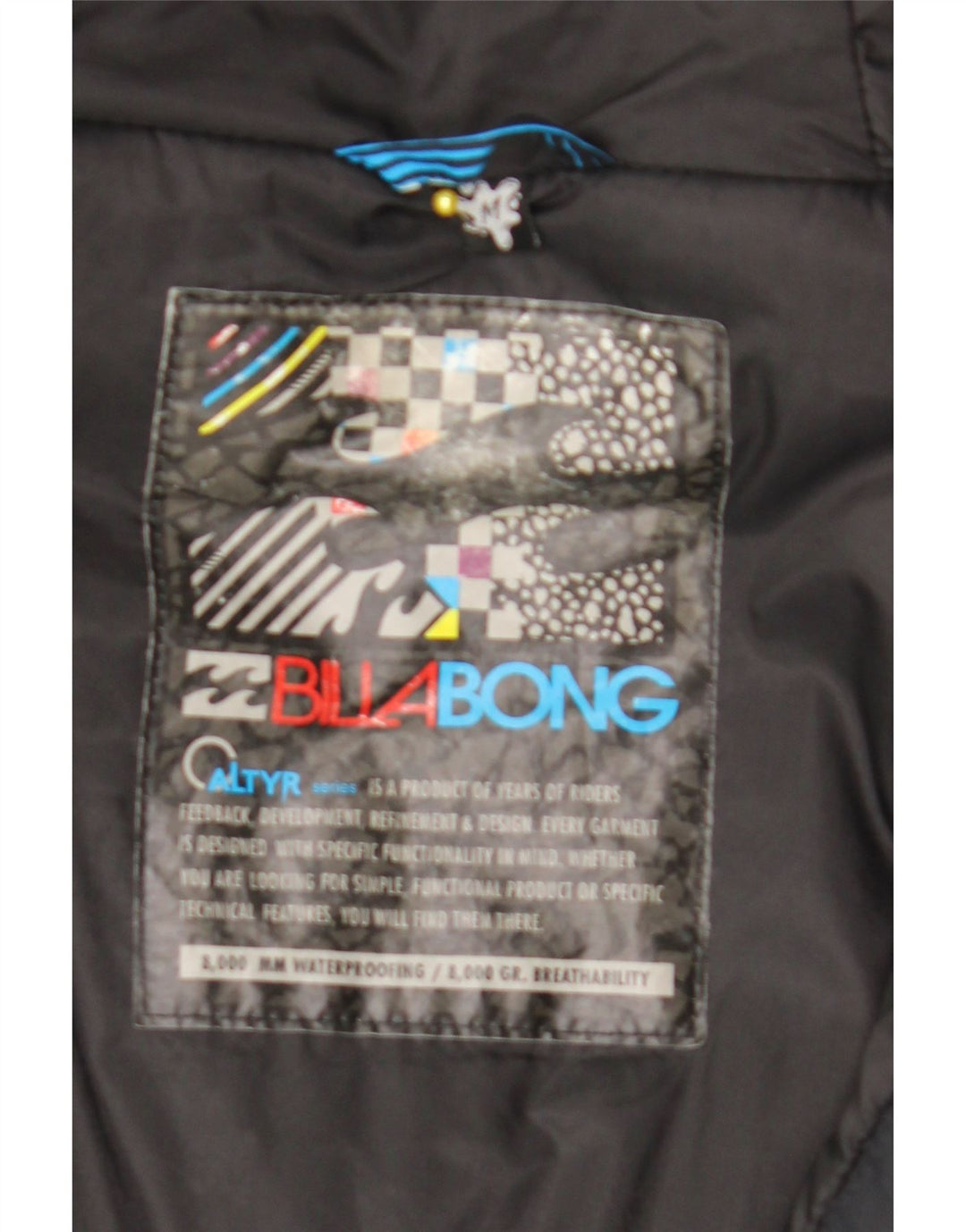 Billabong muška grafička vjetrovka jakna UK 38 srednje plava geometrijska
