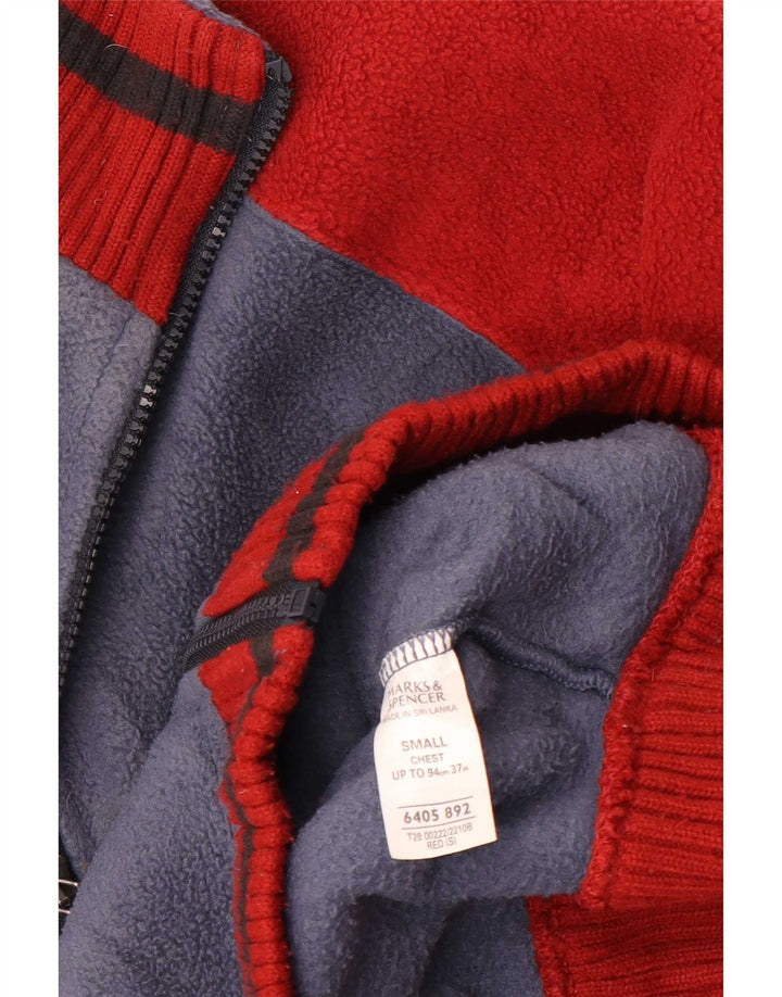 Marks & Spencer muška flis jakna UK 36 Small Blue Colourblock Poliester