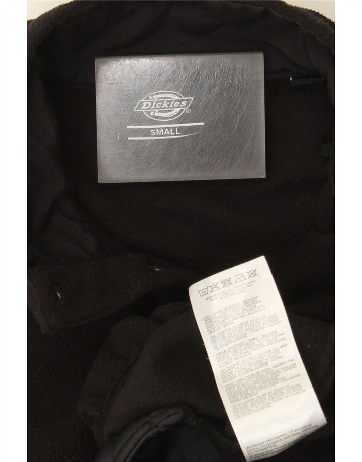 Dickies muški džemper od flisa s dugmadima i ovratnikom Mali crni poliester