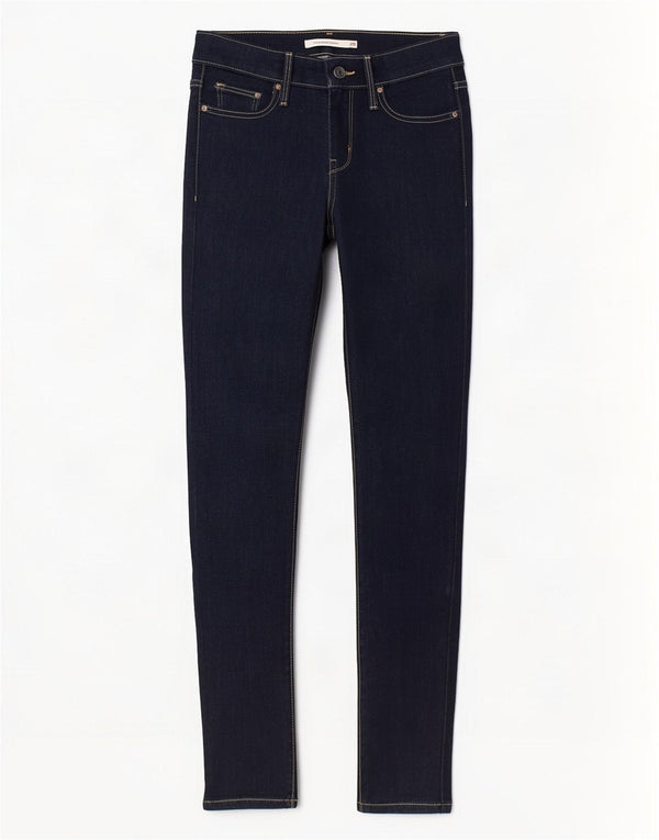 Levi's Womens Slimming Skinny Jeans W25 L32 Navy Blue Cotton
