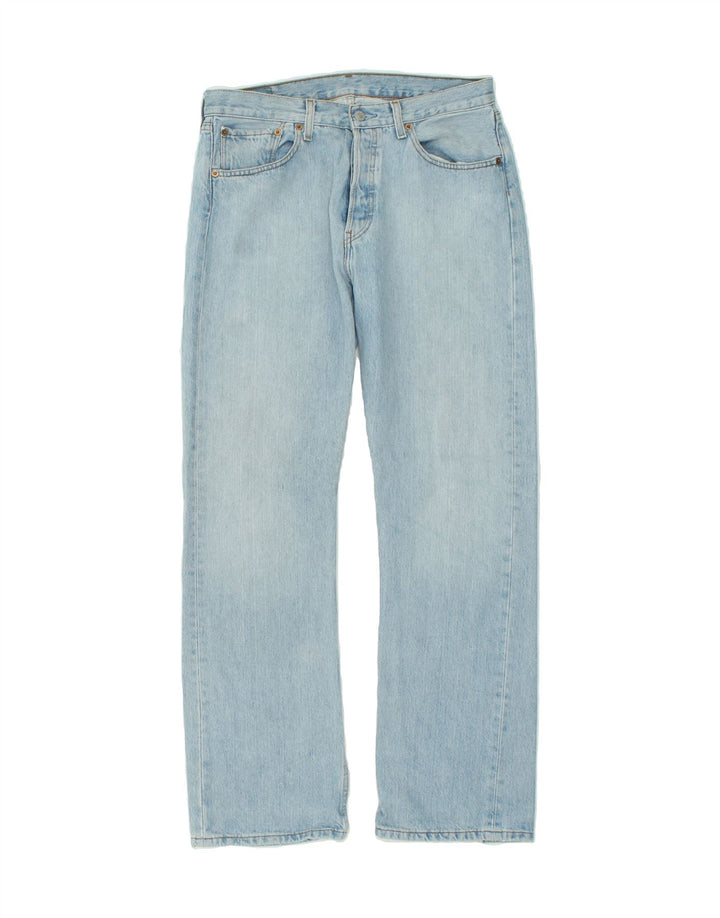 LEVI'S muške 501 ravne traperice W32 L32 plavi pamuk