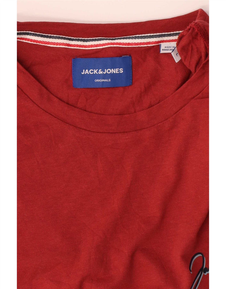 Jack & Jones muška majica kratkih rukava Srednje crveni pamuk