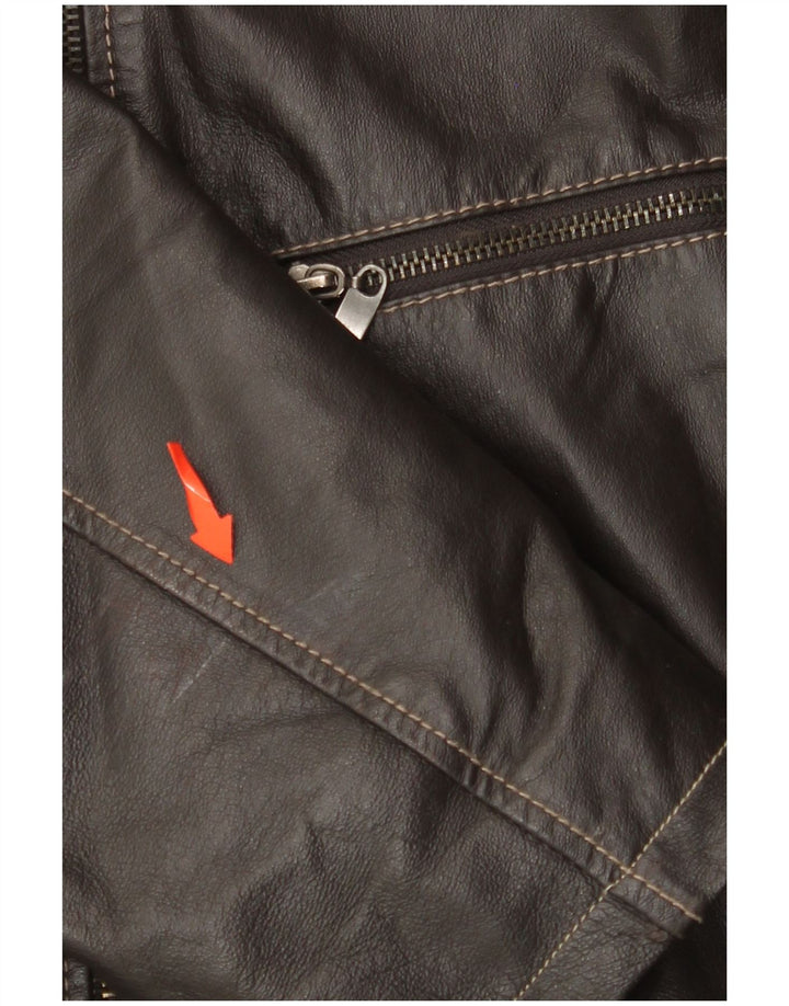 KARTEL muška kožna jakna UK 38 srednje smeđa koža