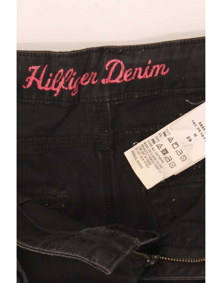 Tommy Hilfiger Ženske chino kratke hlače s štipaljkama W29 Srednje crni pamuk