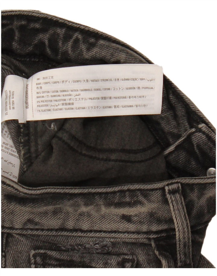 HOLLISTER Ženske ravne traperice visokog struka W25 L27, crni pamuk