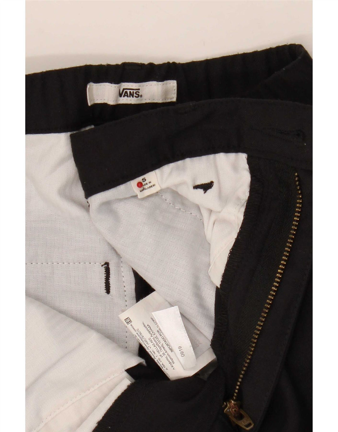 Vans muške ravne Cargo hlače male W29 L28 crni poliester