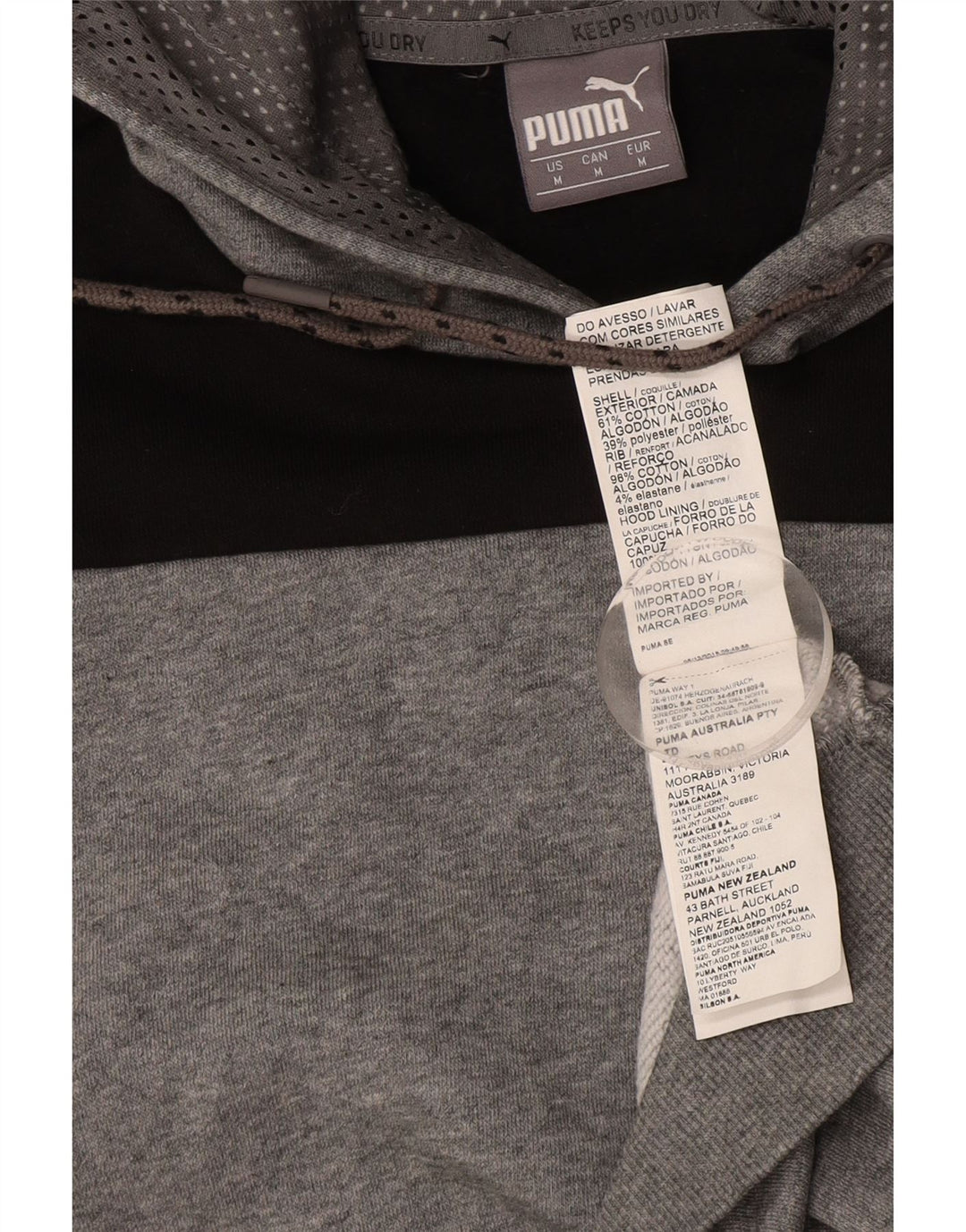 PUMA muška majica s kapuljačom s kapuljačom srednje sive boje, pamuk