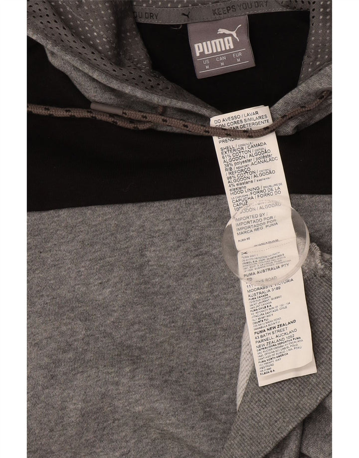 PUMA muška majica s kapuljačom s kapuljačom srednje sive boje, pamuk