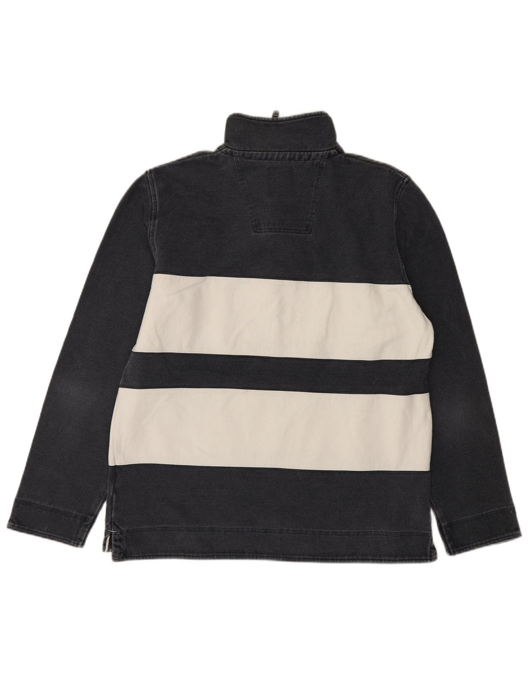 Crew Clothing Muška majica s izrezom s patentnim zatvaračem srednje tamnoplave pruge