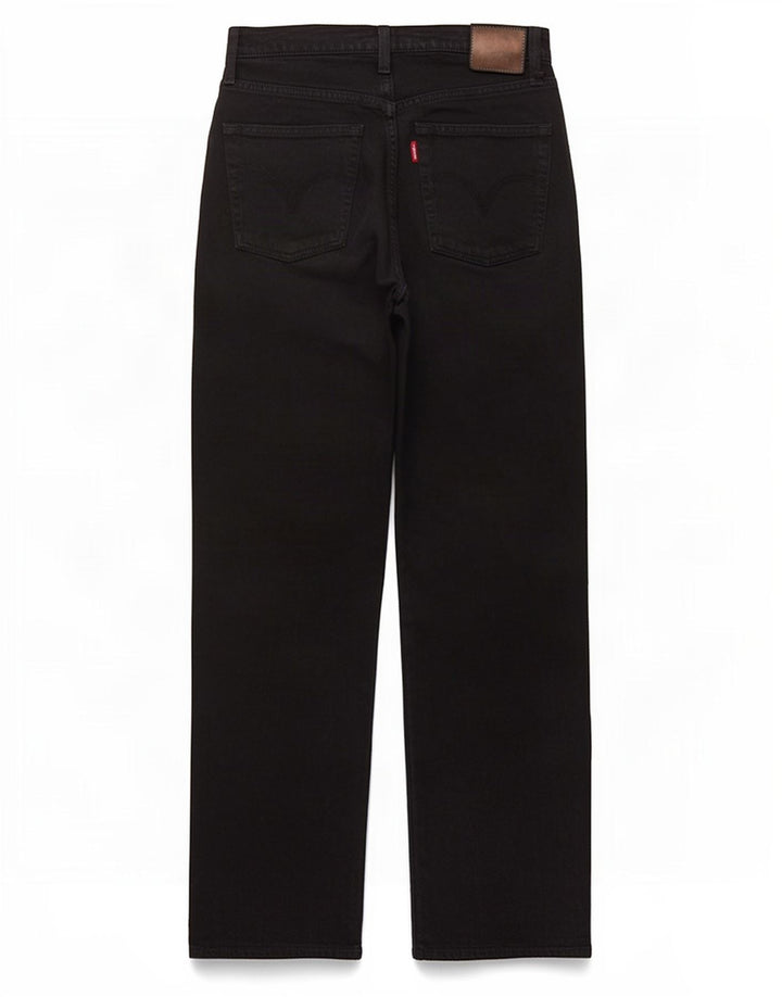 Levi's ženske ravne traperice s prsnim košem W25 L28 crne
