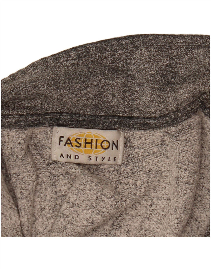 VINTAGE Ženska majica s izrezom s patentnim zatvaračem UK 18 XL siva s pjegama