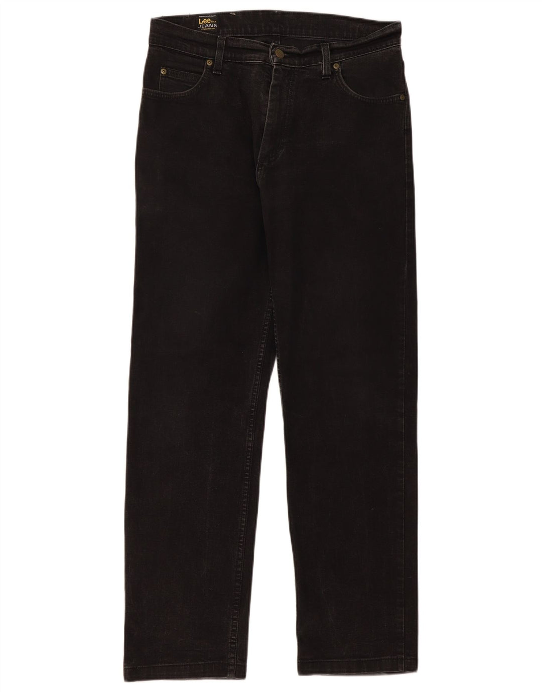 Lee Mens Brooklyn Straight Jeans W33 L31 Crni pamuk