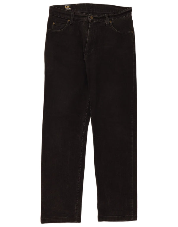 Lee Mens Brooklyn Straight Jeans W33 L31 Crni pamuk