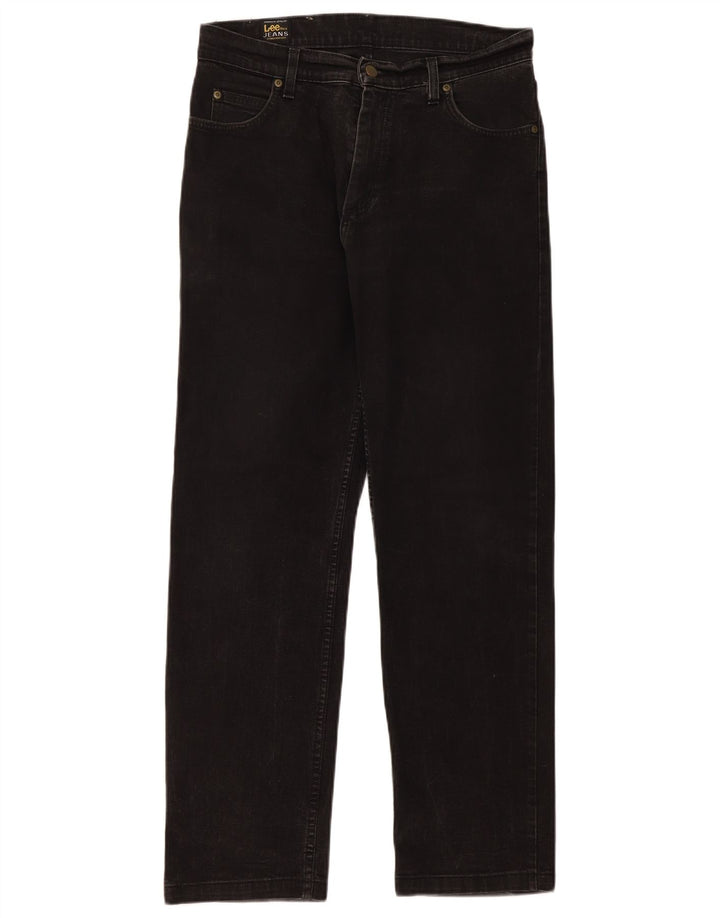 Lee Mens Brooklyn Straight Jeans W33 L31 Crni pamuk