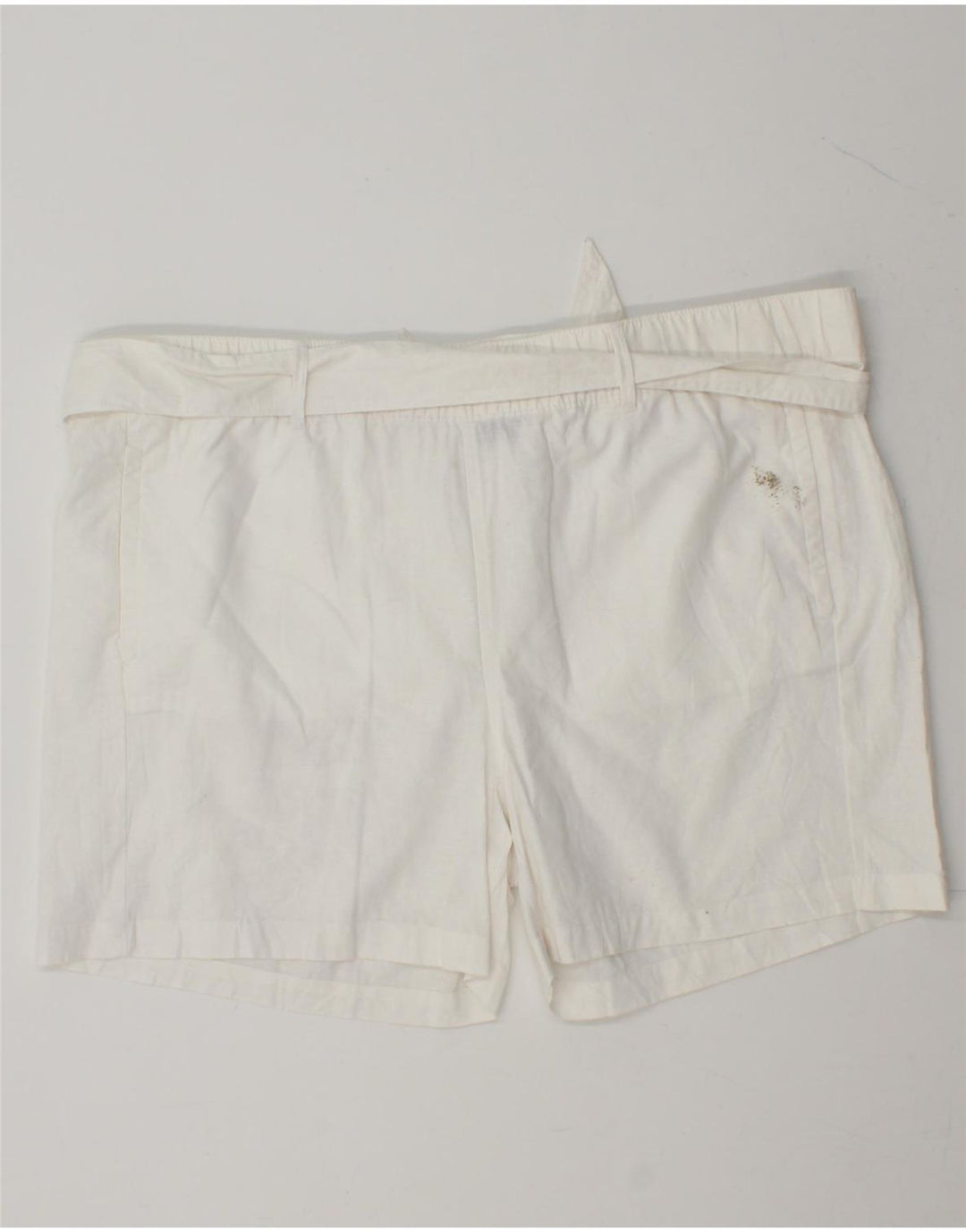 EDDIE BAUER Womens Casual Shorts XL W38 White Linen Vintage Eddie Bauer and Second-Hand Eddie Bauer from Messina Hembry 