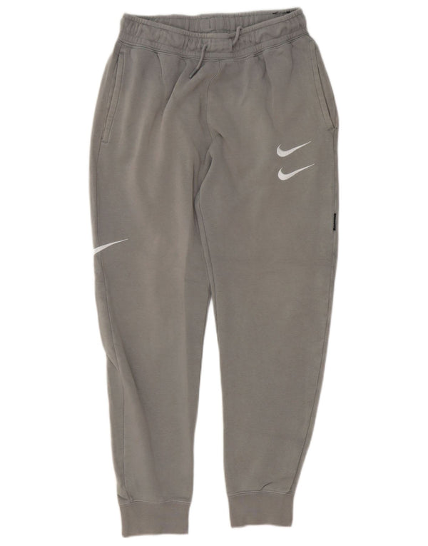 Nike muške trenirke s grafičkim detaljima, male sive pamučne hlače