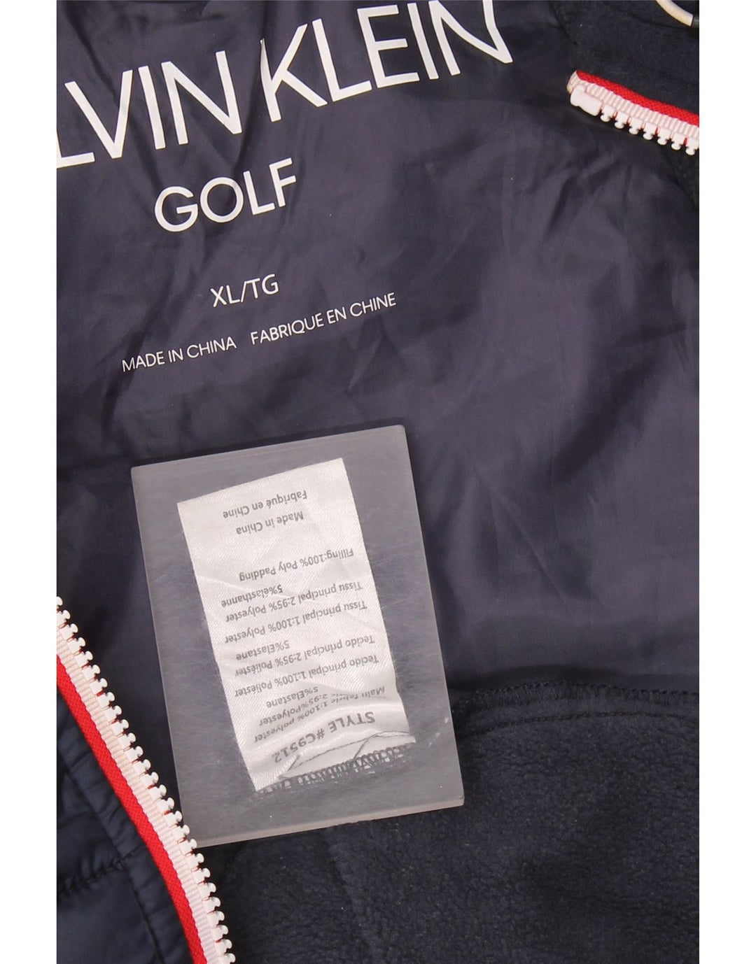 CALVIN KLEIN Muška podstavljena jakna UK 42 XL tamnoplavi poliester