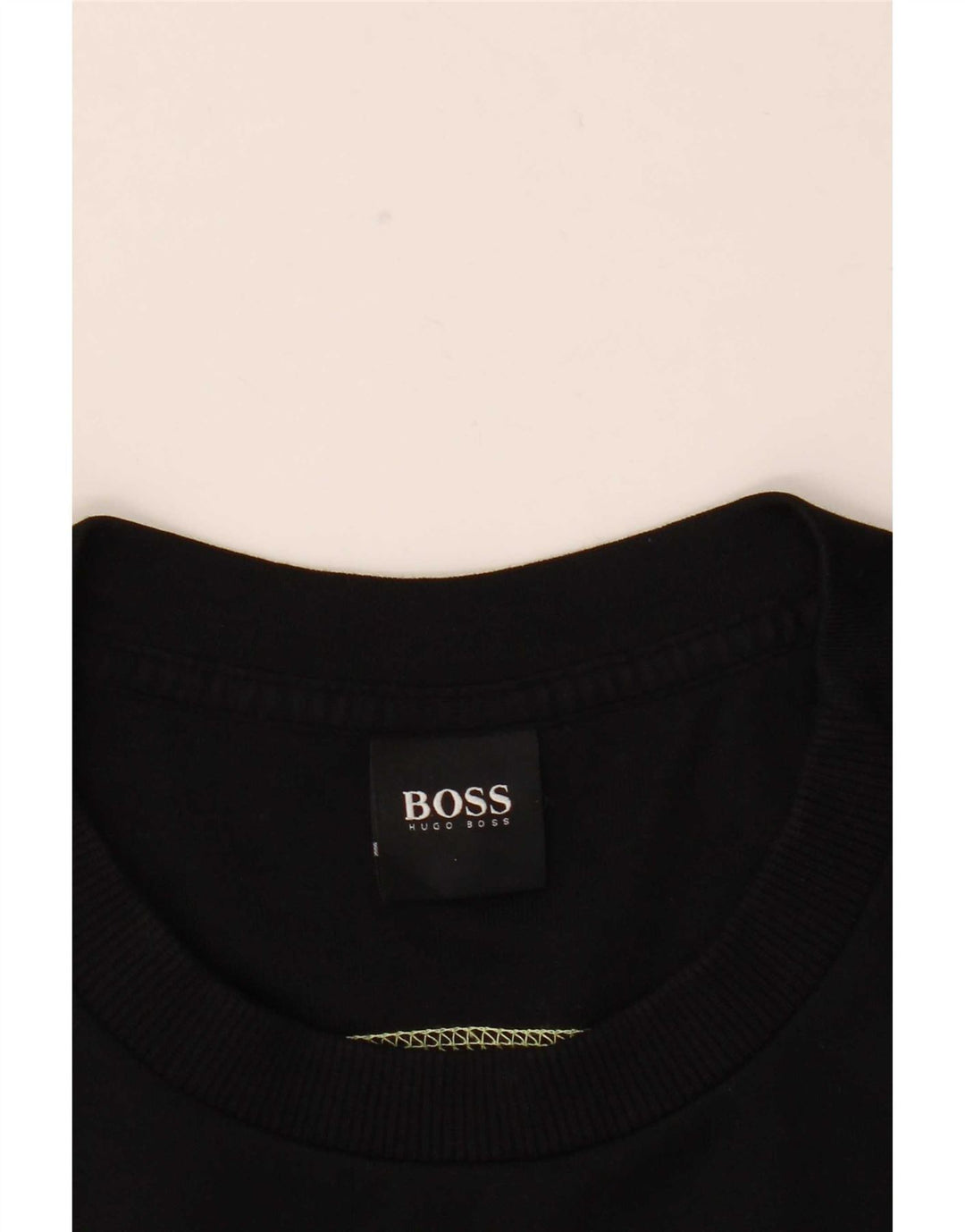 Veliki crni pamučni džemper Hugo Boss s grafičkim motivima