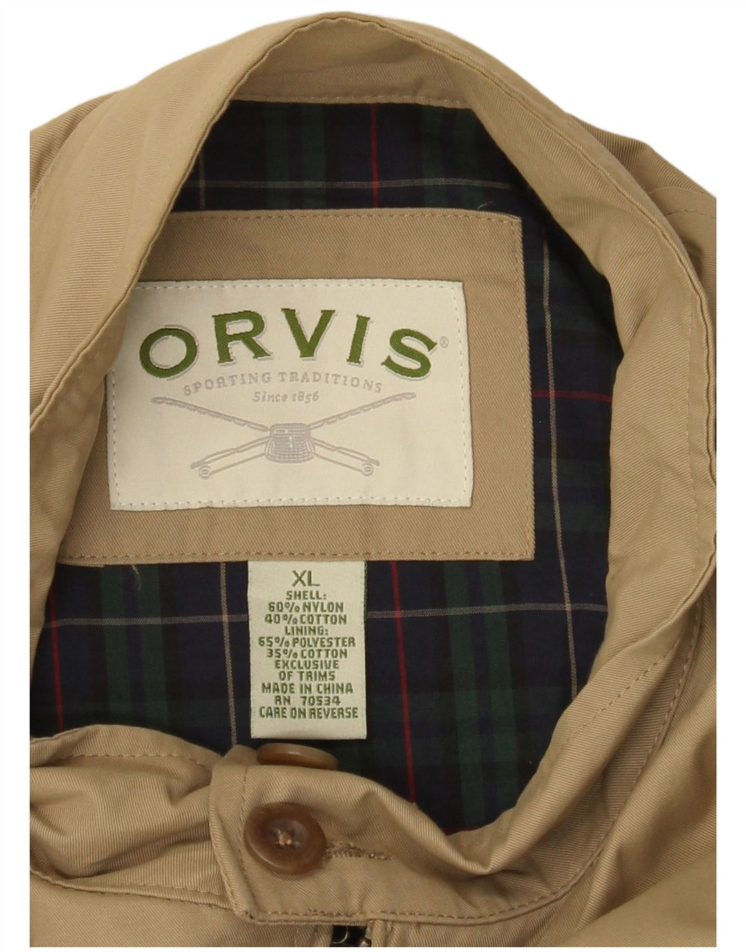 Orvis muška bomber jakna UK 42 XL bež najlon