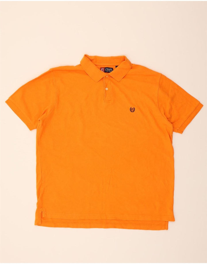 CHAPS Mens Polo Shirt 2XL Orange Cotton Vintage Chaps and Second-Hand Chaps from Messina Hembry 