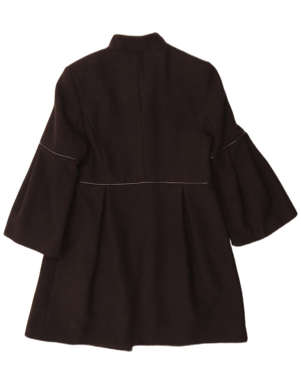 Byblos Womens Double Breasted Coat IT 44 Medium Black Acrylic