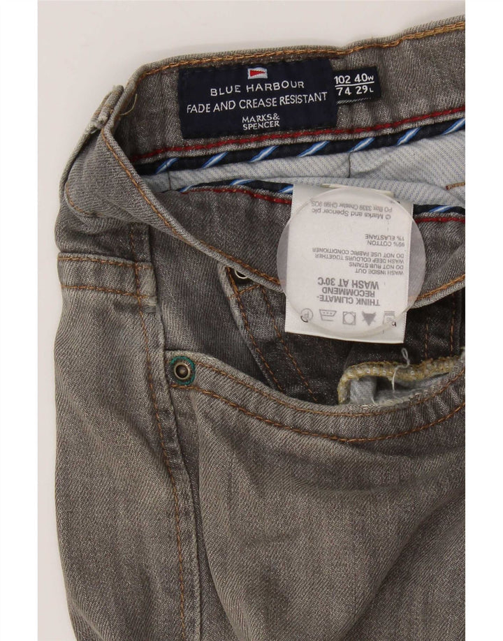 Marks & Spencer muške ravne traperice Blue Harbor W40 L29 sivi pamuk