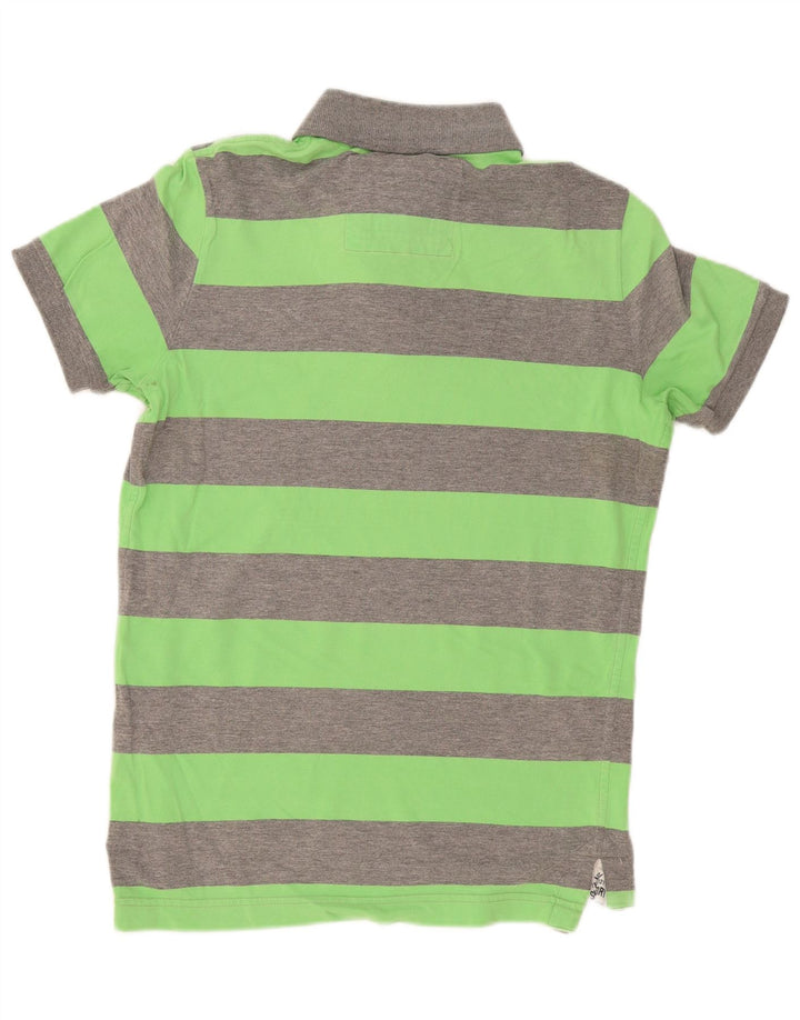 Superdry muška polo majica srednje zelene pruge, pamuk