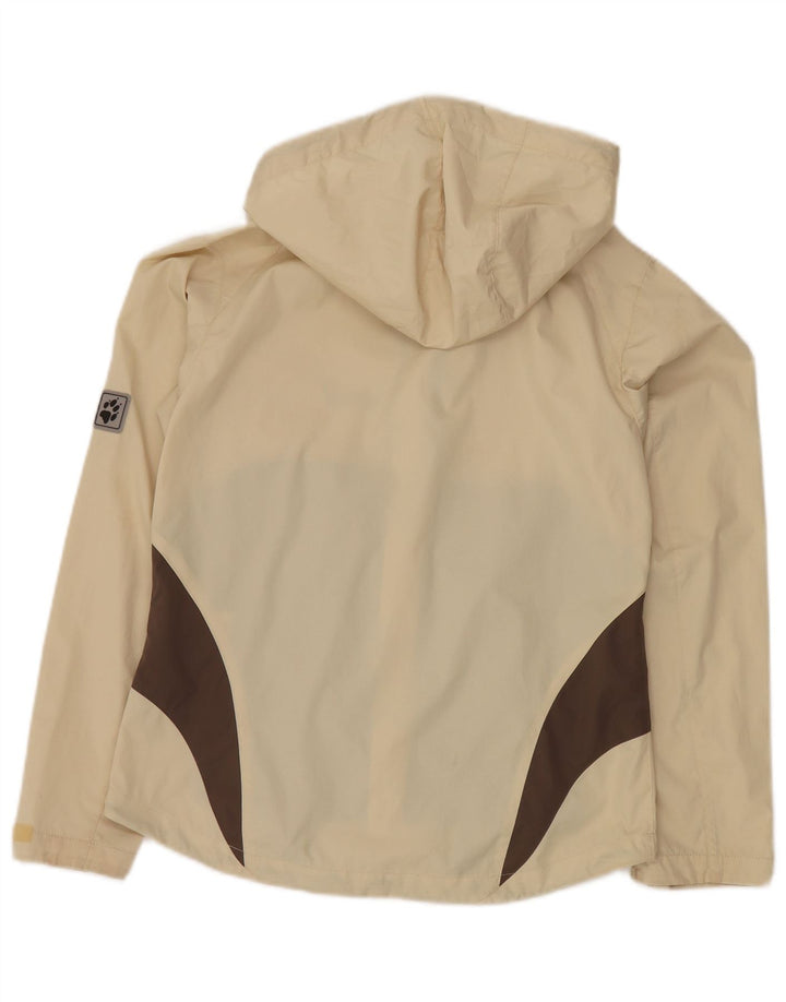 JACK WOLFSKIN Prevelika ženska kišna jakna UK 10 Small Beige Colourblock