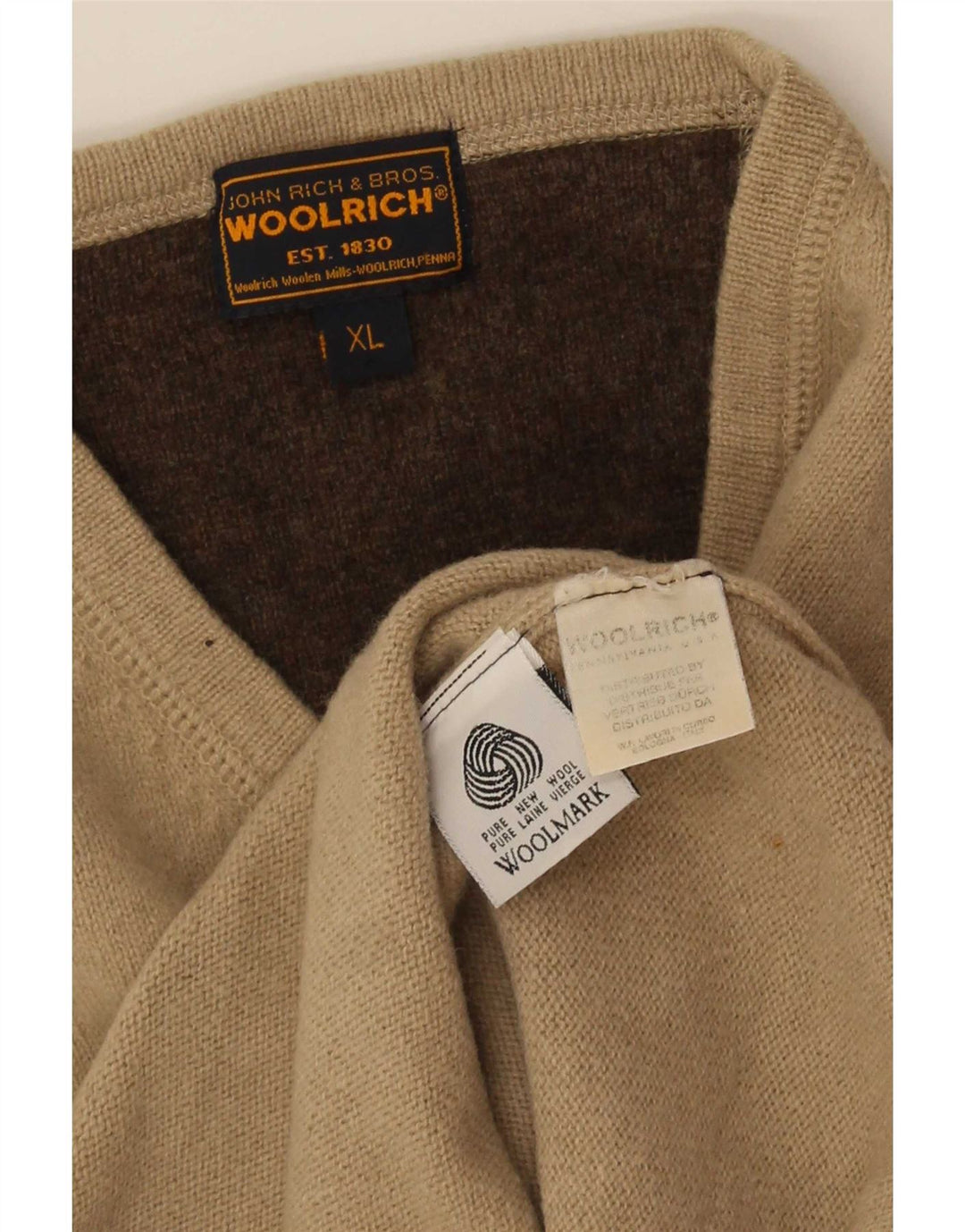 Woolrich muški prsluk bez rukava XL bež nova vuna