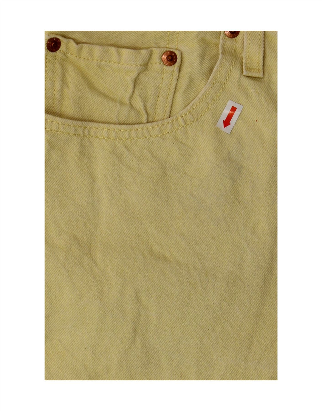LEVI'S Ženske kratke traper hlače 501 W32 Veliki žuti pamuk