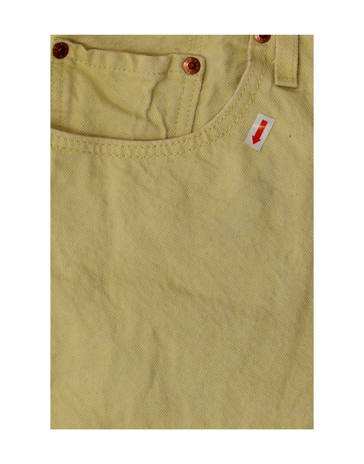 LEVI'S Ženske kratke traper hlače 501 W32 Veliki žuti pamuk
