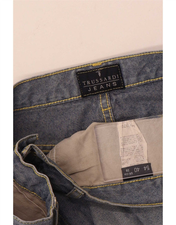 Trussardi muške ravne traperice W38 L36 plavi pamuk