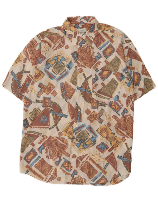 Canda Mens Shirt Size 41/42 16 16 1/2 Large Multicoloured Geometric