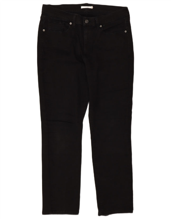 Levi's ženske klasične ravne traperice W32 L30 crni pamuk