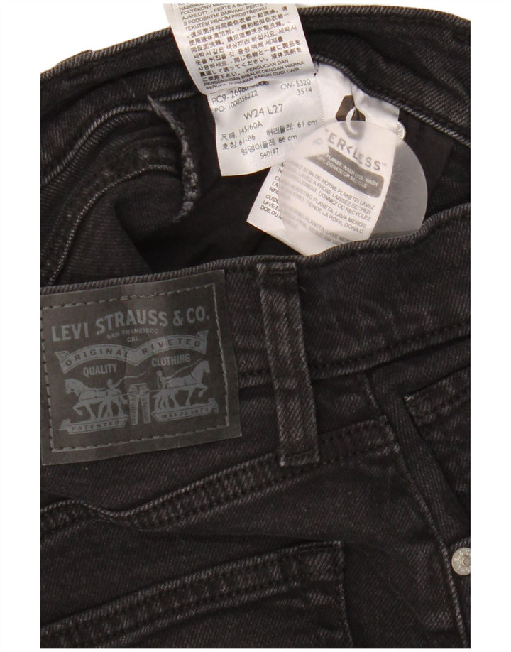 Levi's ženske sužene traperice W24 L27 crni pamuk