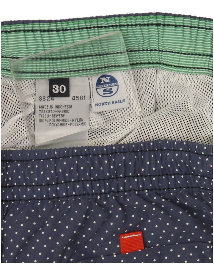 North Sails muške kratke hlače za kupanje srednje tamnoplave točke od poliamida