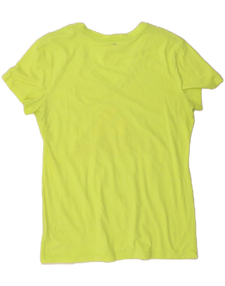 ADIDAS Womens Graphic T-Shirt Top UK 10 Small Yellow Polyester Vintage Adidas and Second-Hand Adidas from Messina Hembry 