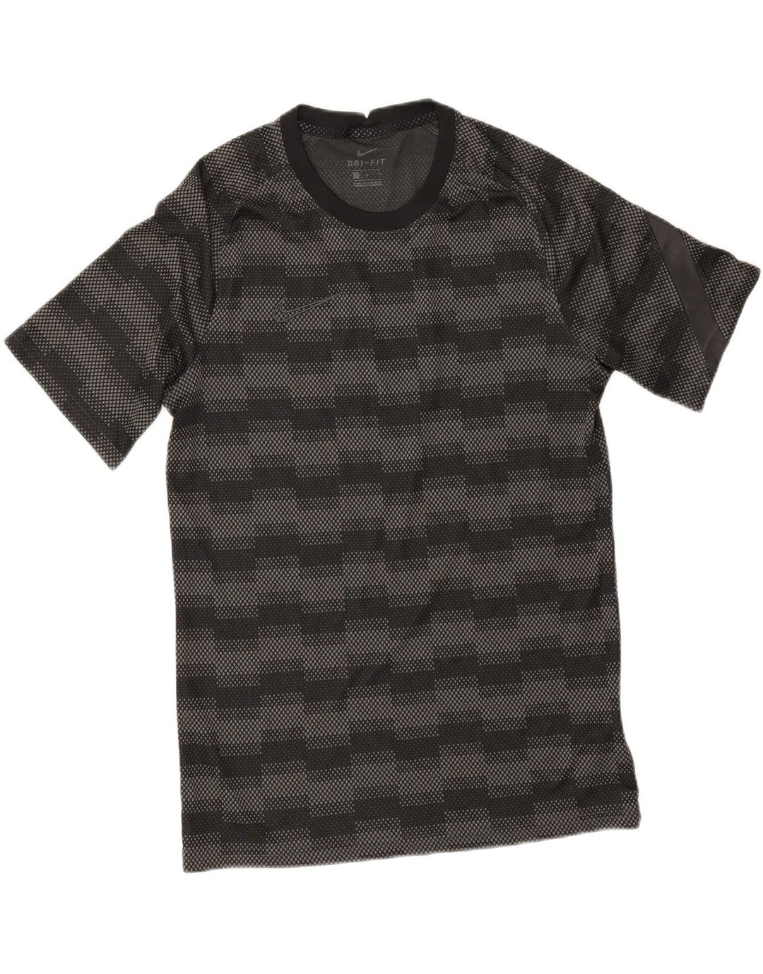 Nike Dri Fit T-Shirt Top srednji crni geometrijski poliester