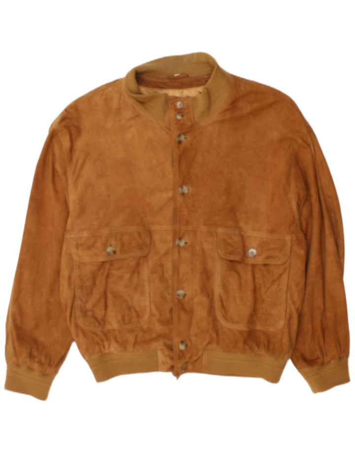 Vintage muška bomber jakna od brušene kože UK 42 XL smeđa