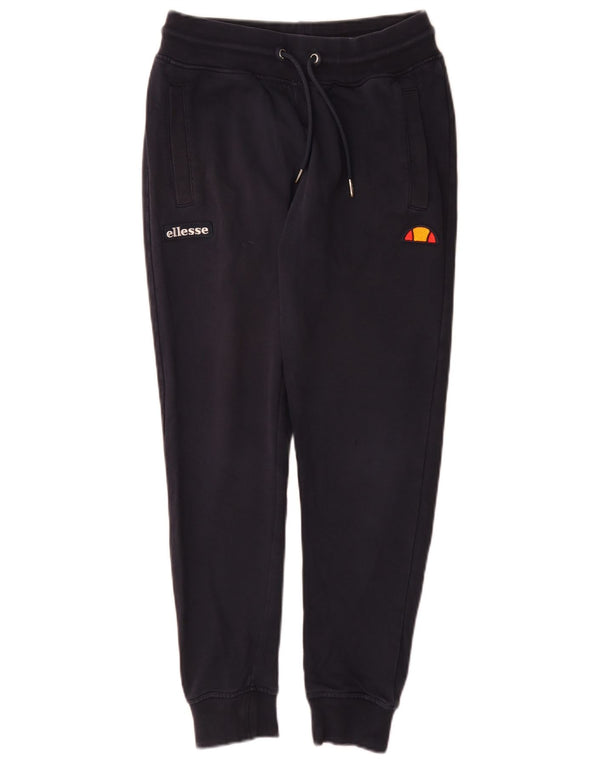Ellesse Ženske grafičke trenirke Hlače Joggers UK 6 XS Mornarsko plavi pamuk