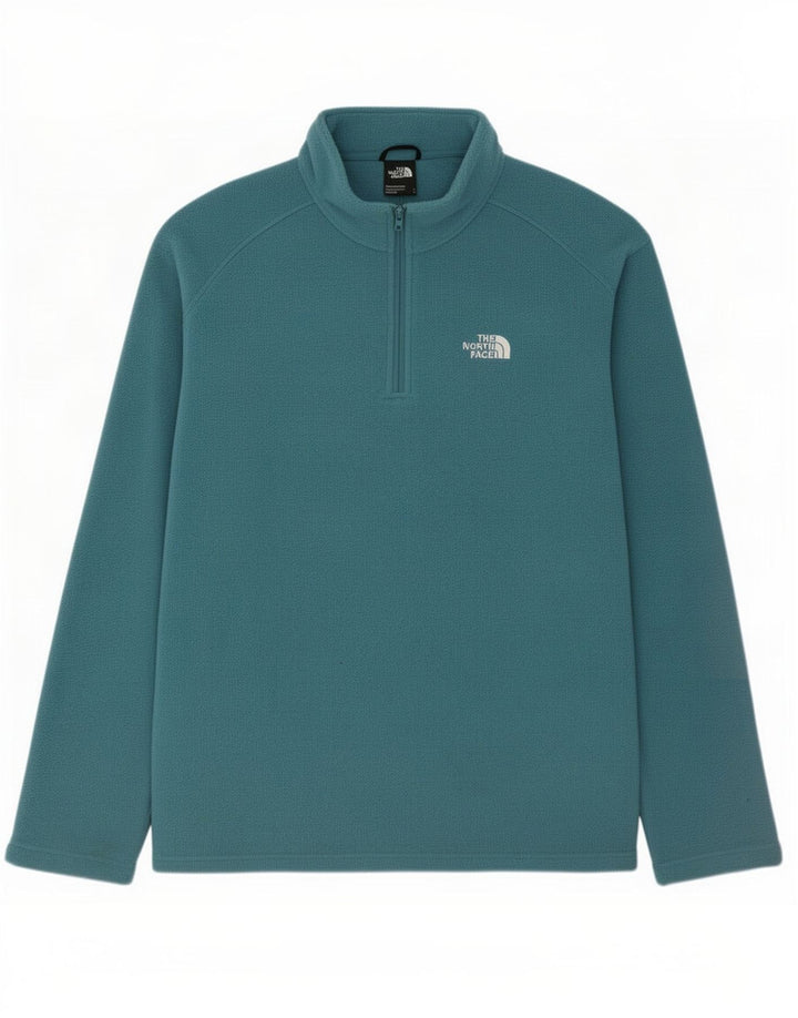 The North Face muški džemper od flisa s patentnim izrezom, veliki plavi poliester