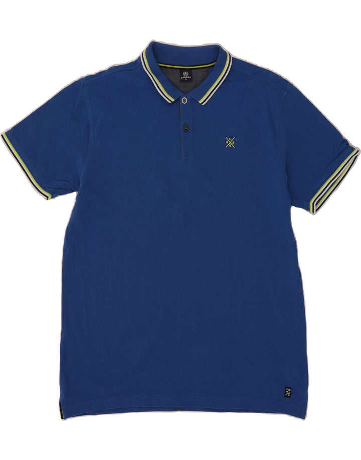LERROS Mens Polo Shirt XL Blue Cotton Vintage Lerros and Second-Hand Lerros from Messina Hembry 