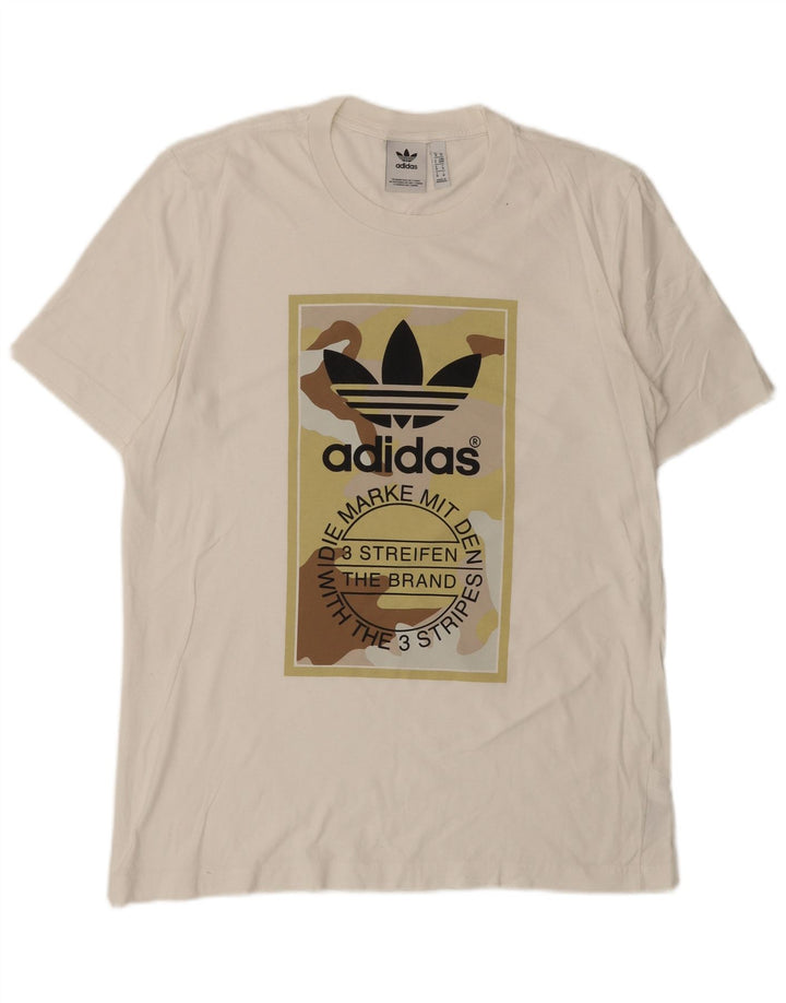 Adidas muška majica kratkih rukava s grafičkim motivima, srednji bijeli pamuk