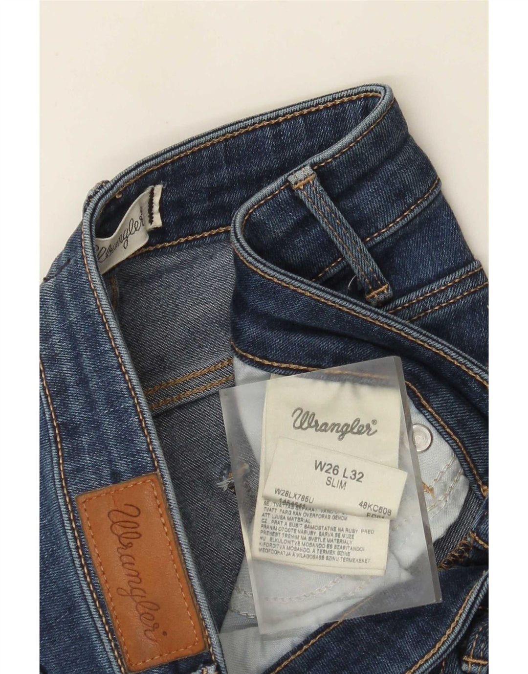 Wrangler ženske uske traperice W26 L32 plavi pamuk