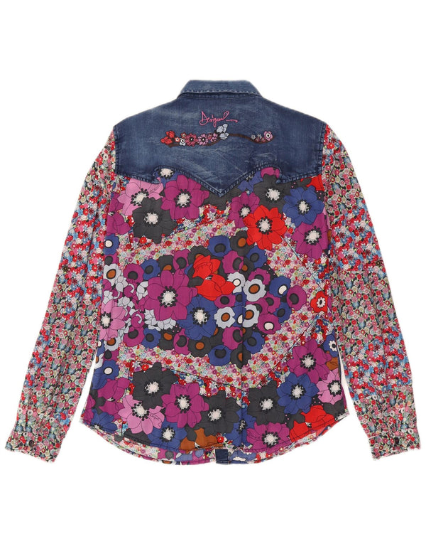 Desigual ženska košulja dugih rukava UK 16 velika boemska višebojna cvjetna košulja