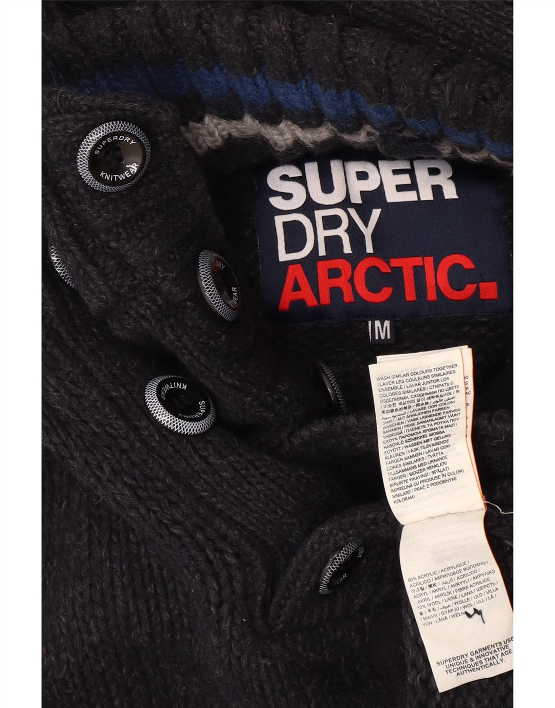 Superdry muški džemper s kapuljačom srednje tamnoplave akrilne boje
