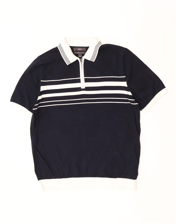 Marks & Spencer muška polo majica velika tamnoplava prugasta majica