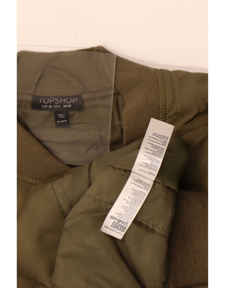 Topshop ženska bomber jakna UK 10 mali kaki poliester