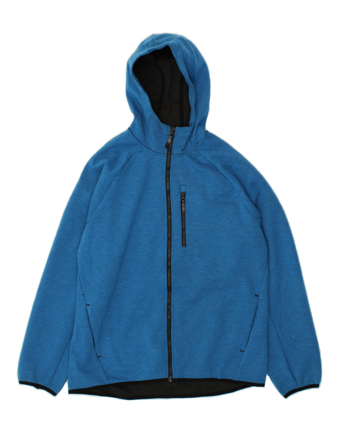 RUSSELL ATHLETIC Mens Zip Hoodie Sweater UK 38/40 Medium Blue Polyester Vintage Russell Athletic and Second-Hand Russell Athletic from Messina Hembry 