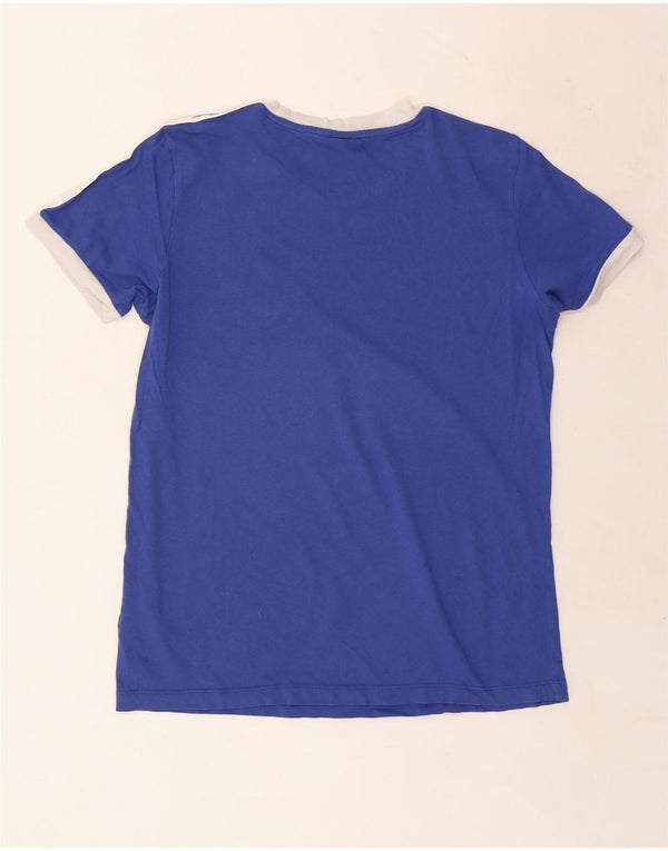 Adidas ženska majica kratkih rukava s velikim grafičkim motivima, UK 10, mali plavi pamuk